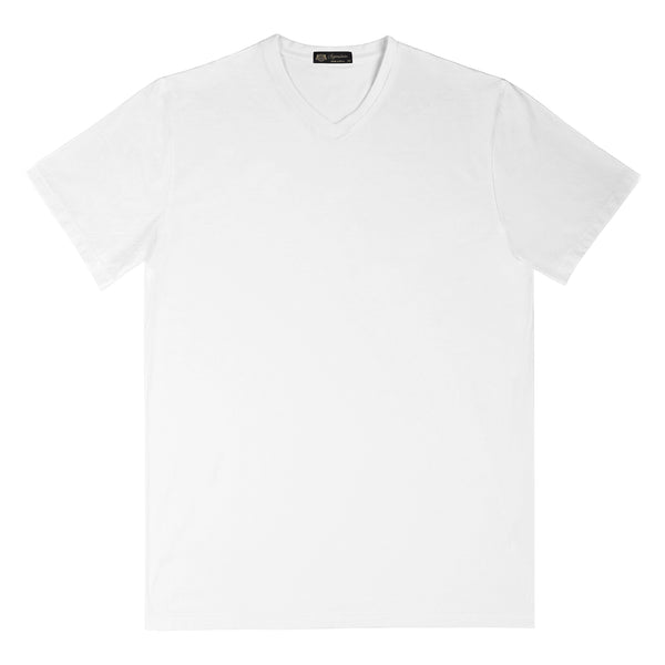Organic Cotton Stretch V-neck